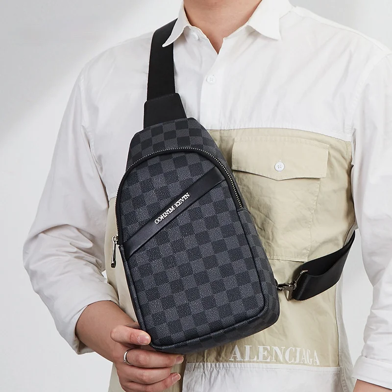 

Men's Leather Chest Bag Casual One-shoulder Diagonal Bag