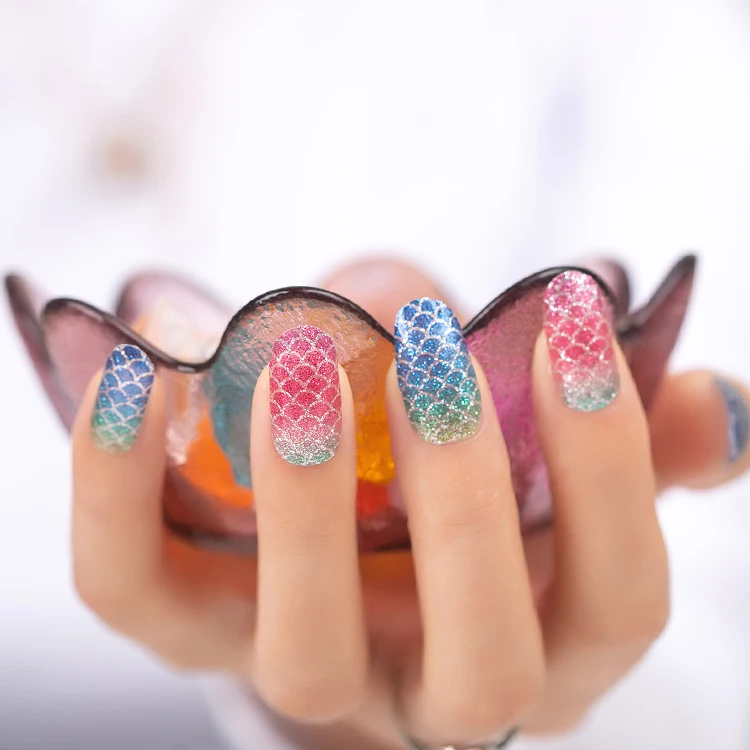 

Popular mermaid nail wraps Holiday new design flamingos nail sticker