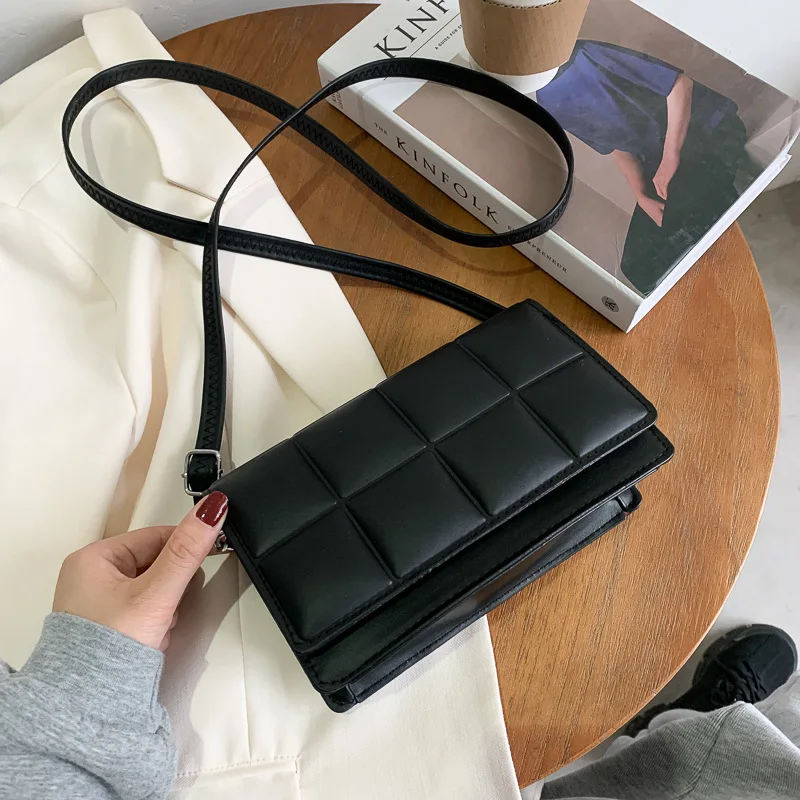 

Simple temperament ladies Pu leather crossbody bag Small square shoulder messager bag women handbags