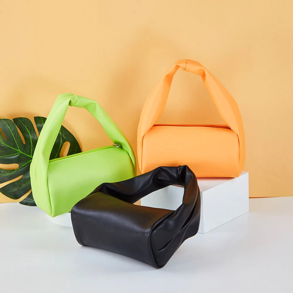 

Ins New Candy Color Women Shoulder Bag Cylinder Cosmetic Storage Bag Handbag