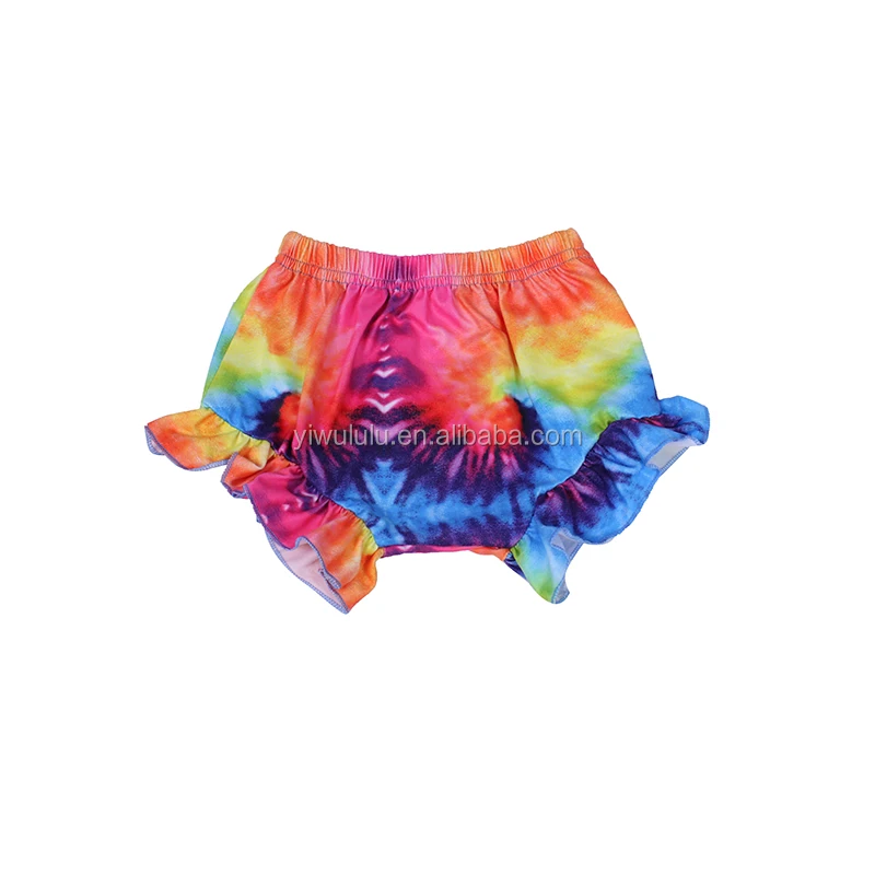 

Wholesale Newborn Baby Girls Summer Bummies Tie Dye Girls Bummies, As pic