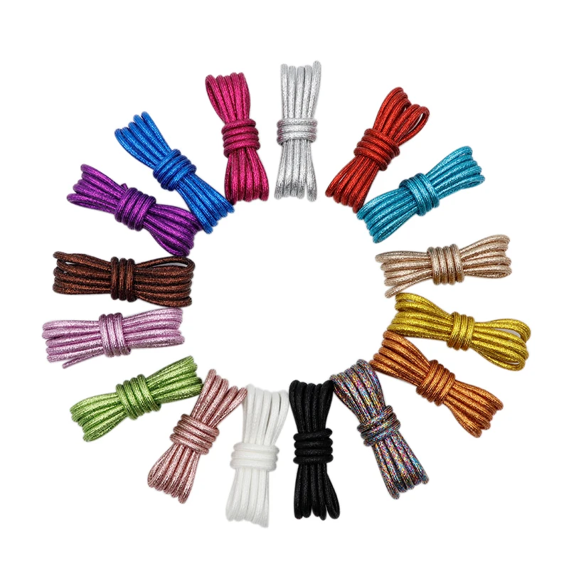 

XuanSi SHoelace Manufacturer Customized Wholesale Metallic Yarn Flat Fashion shoelaces for lacing up shoe