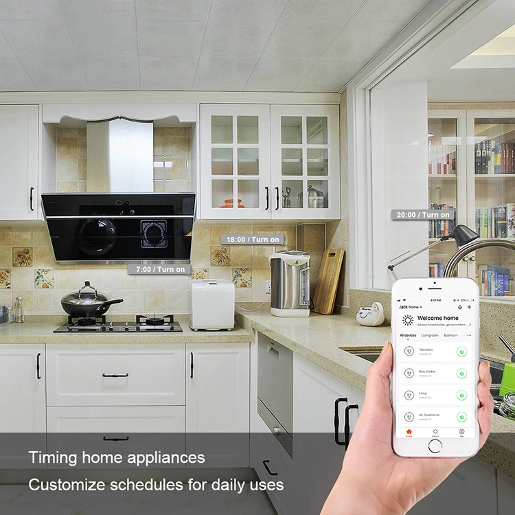Original manufacture wifi smart alexa zigbee wall socket wireless timer electrical plug outlet - ANKUX.COM