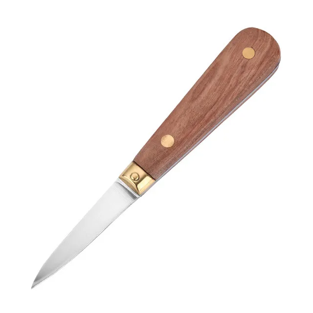 

Y071 Premium top quality seafood tools wood-handle oyster shucking knife, Random