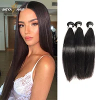 

Peruvian Straight Human Hair Virgin Bundles 8A Straight Weave Hair Human Bundles 100% Unprocessed 1B Color Silky Straight Human
