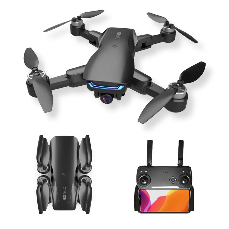 

HD 4K aerial photography Folding drone brushless GPS electric dimming LU5 flow drone with camera dual camera quadcopter, Charcoal, light gray, orange