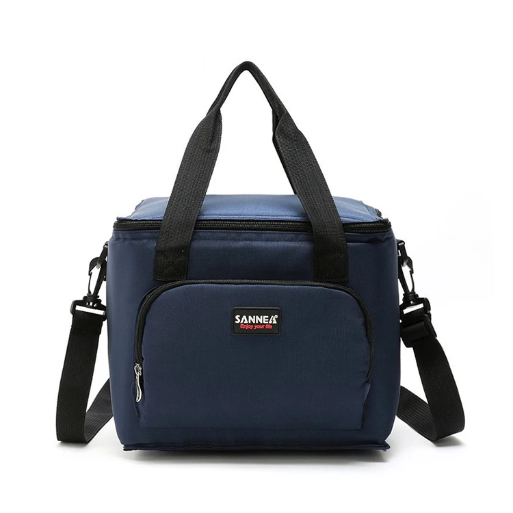 

New Fashion Portable Multi-color Oxford Fabric Double Deck Adult Lunch Bag Thermal Picnic Cooler Bag, Customized color