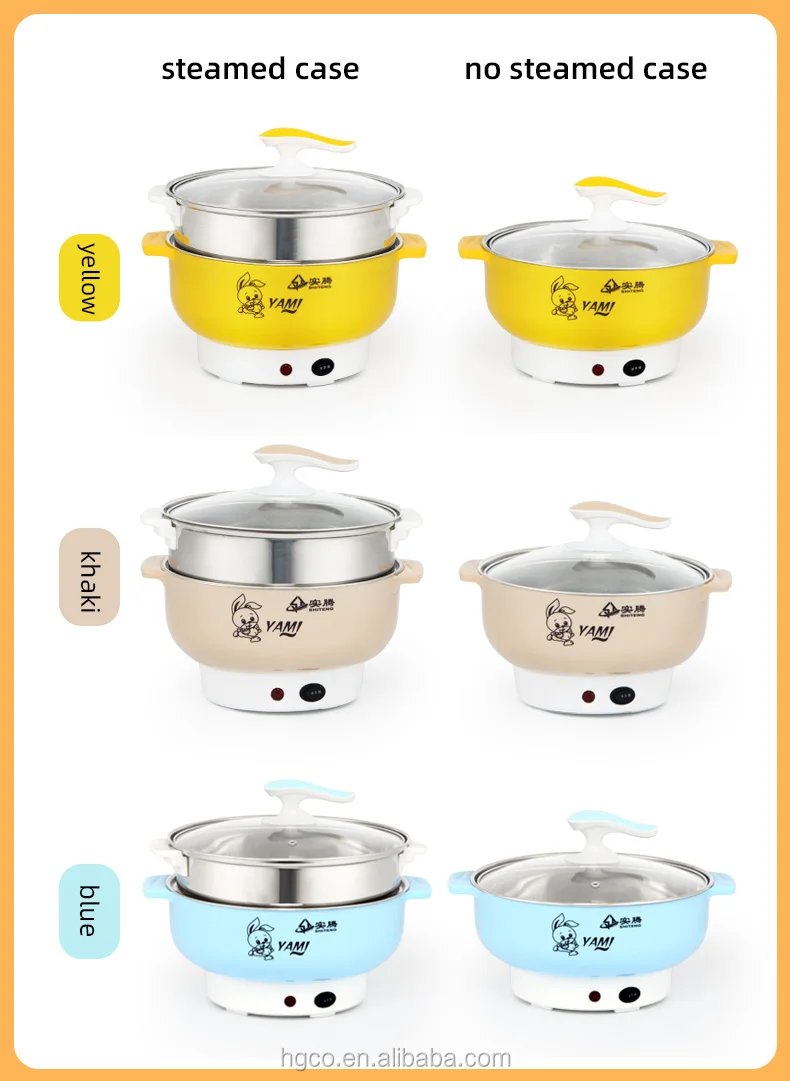 Multipurpose Electric Noodle Hot Pot With Steamer Nonstick Bottom