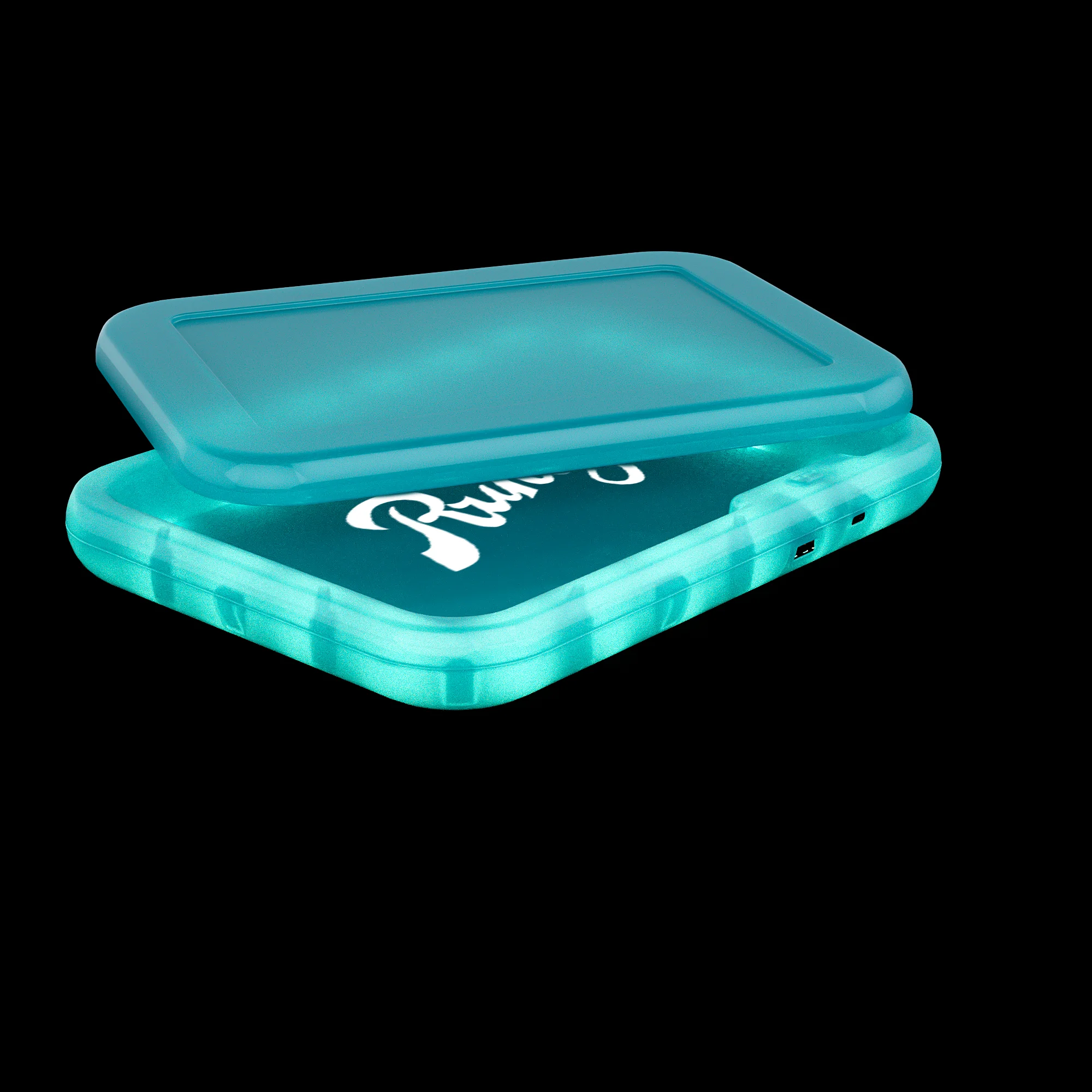 
A Small MOQ Custom Raw Cookies Runtz Weed Led Glow Rolling Tray Smoke Tray Light up Rolling Tray 