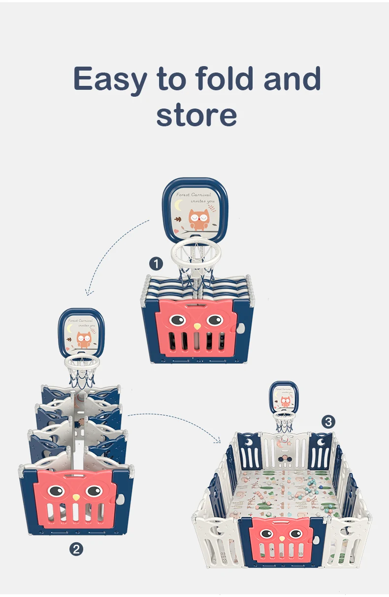 Hot Selling Custom Indoor Playyard Luxury Children Cheap Play Yard Kids Portable Foldable Fence Plastic Baby Safety Playpen manufacture