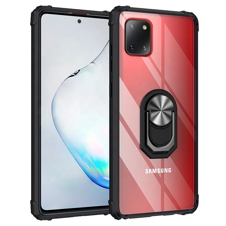 

Phone Case with Ring Kickstand Clear tpu Bumper pc Back Cover Case for Samsung galaxy A81, Multi-color, can be customized