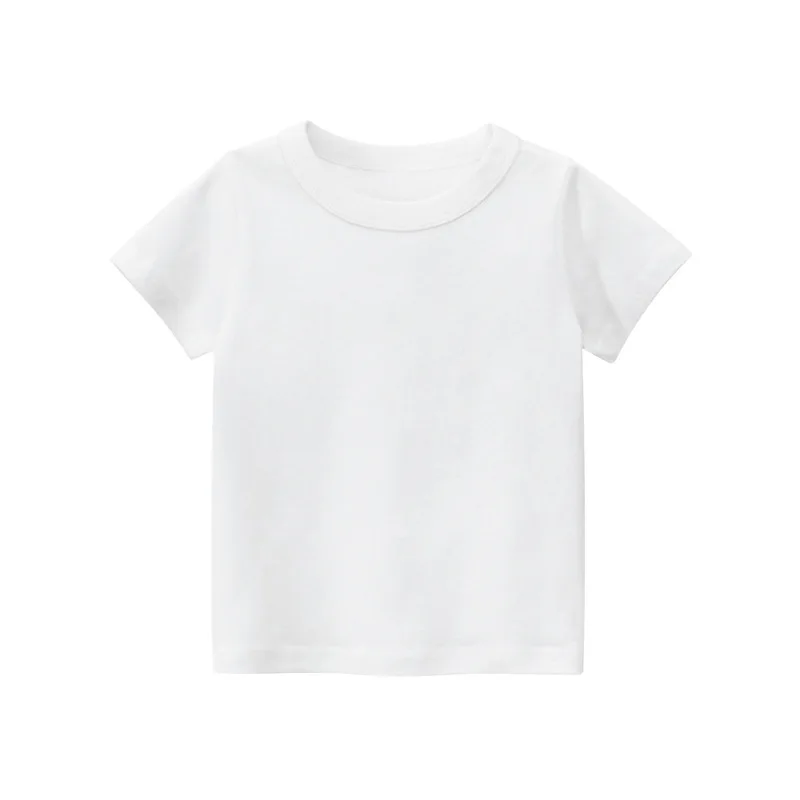 

Mudkingdom Summer Basic T-shirt Blank Style Baby Cotton Plain Clothes Custom Kids T Shirt Printing Customize Logo