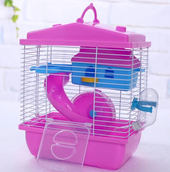 

Manufacturer wholesale custom acrylic luxury foldable carrier portable castle hamster cage, Black, grey, as per your special request