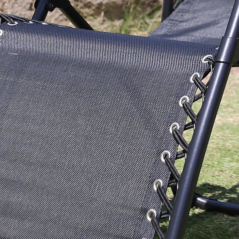 
Wholesale Black Fabric Metal Tube Bear 150kg Zero Gravity Recliner Chair Leisure Lounge Garden Beach Chair with Cup Holder 