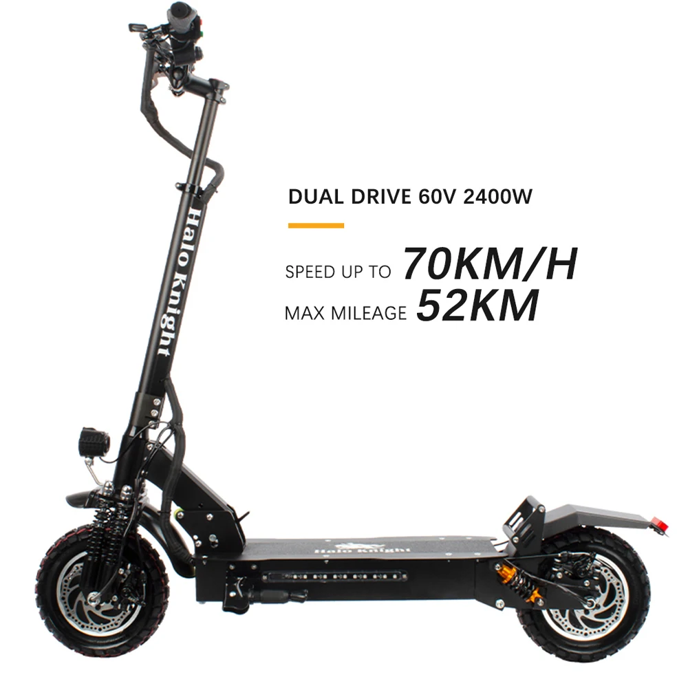 

Halo Knight 60V 2400W 65 KM/H Powerful Europe Warehouse Electric Scooters