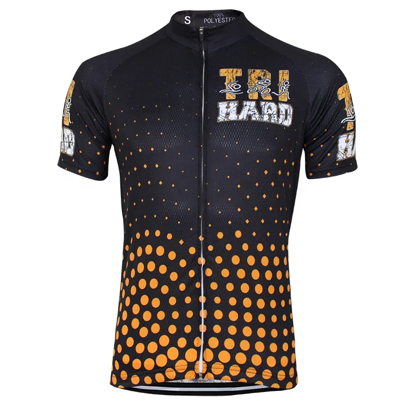 

HIRBGOD MT010 Popular Cycle Jersey Men Cycling Jersey Short Sleeve Bike Jersey Golden dots Cycling Wear