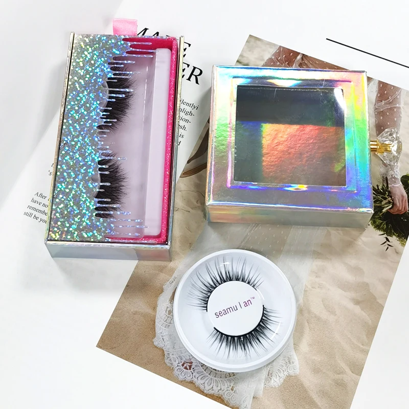 

China factory wholesale eyelash mink strips simple design real mink individual eyelash extension, Black
