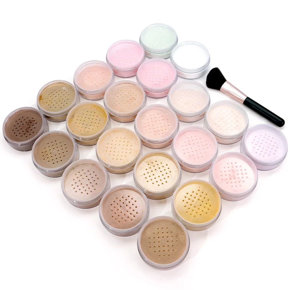 Talc Free Face Private Label Translucent Highlighter Makeup Vegan Water Proof Oil Control Glitter Luxury Loose Setting Powder