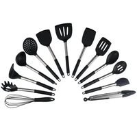 

2020 amazon trending Silicone Kitchen Utensil Set Kitchen Accessories Stainless Steel Utensil Set 13pcs practical utensil