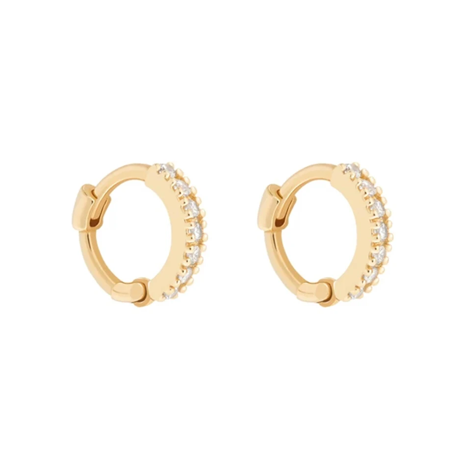 

2020 fashion gift 18k gold plated popular jewelry classical 925 sterling silver simple style hoop earings for women