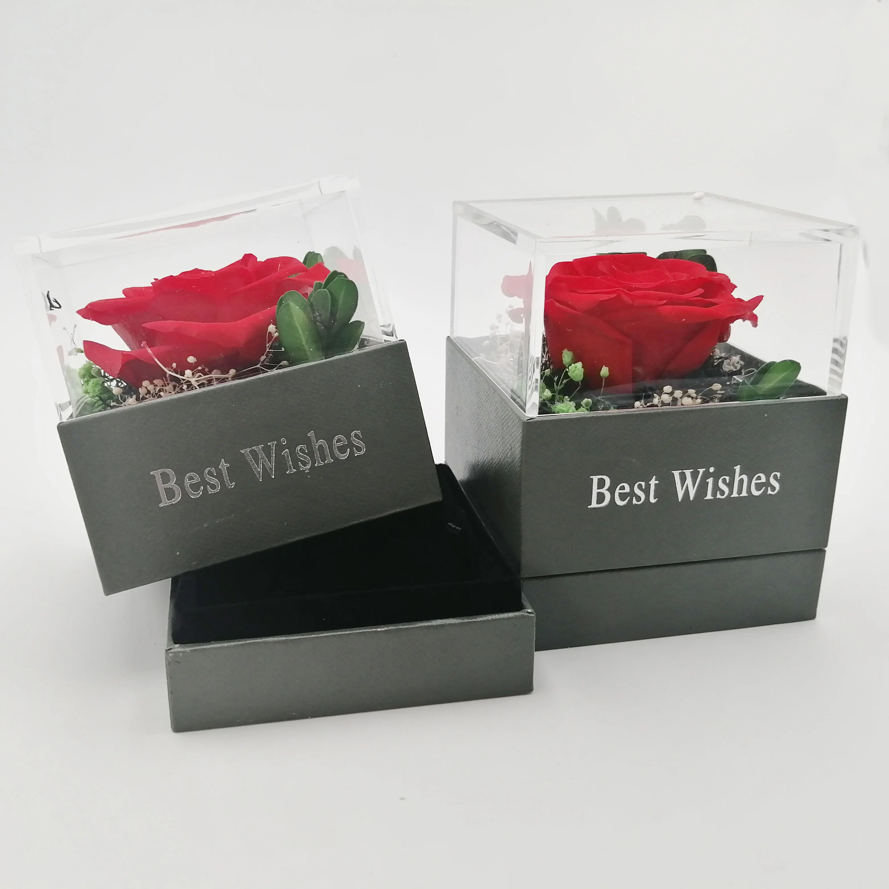 Valentine's Day Gift Everlasting Flower Preserved Eternal Rose In Glass
