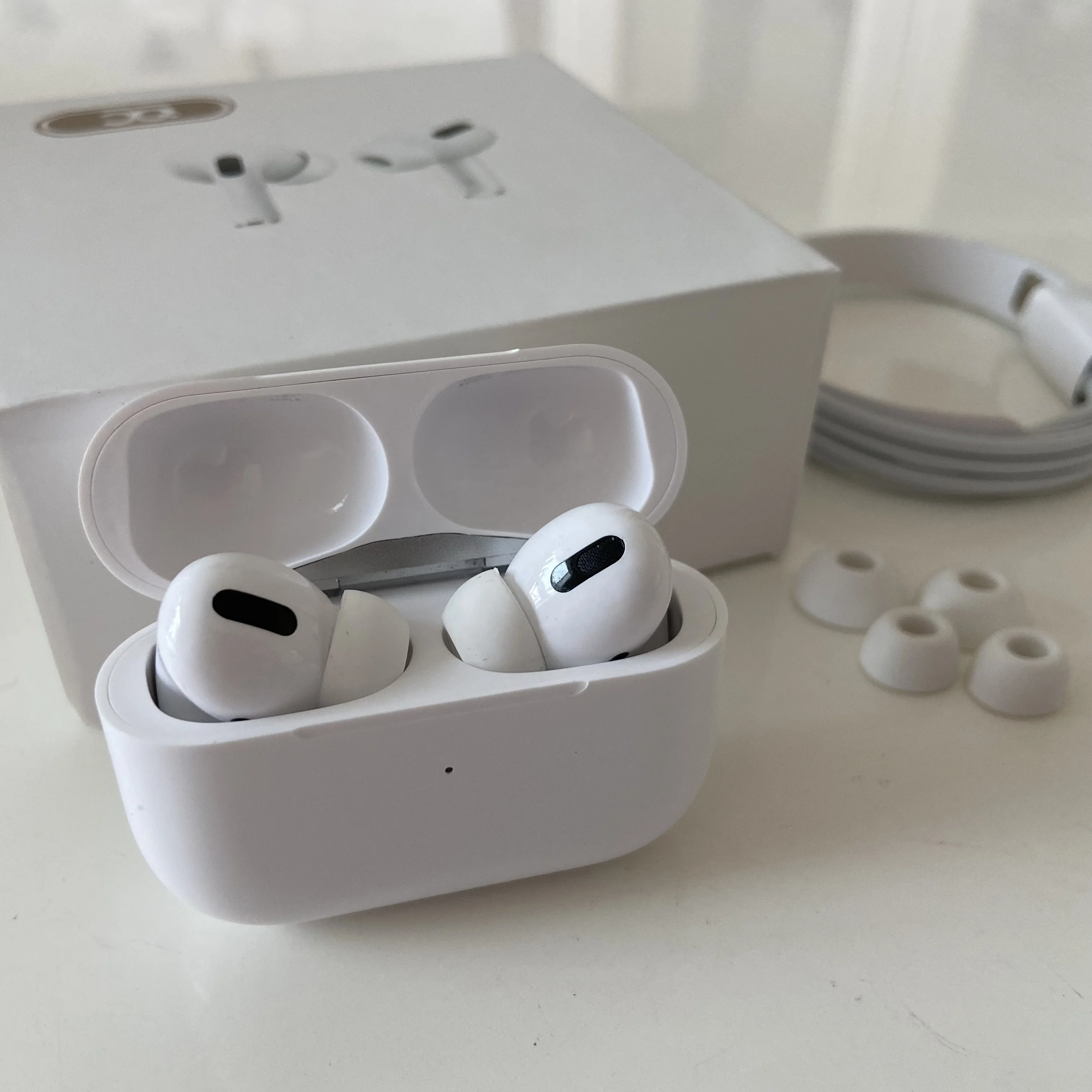 

Noise Reduction Original 1:1 Tws Air Pro Pods 2 3 Anc Airoha 1562a 1536 Wireless Earphone Airpodes For Airpodering Pro, White