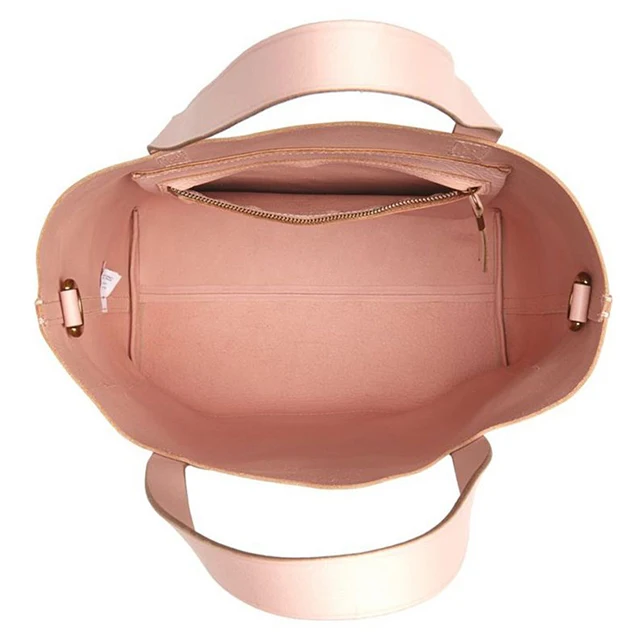 hot sale lady simple open clear tote shopping bags leather purse