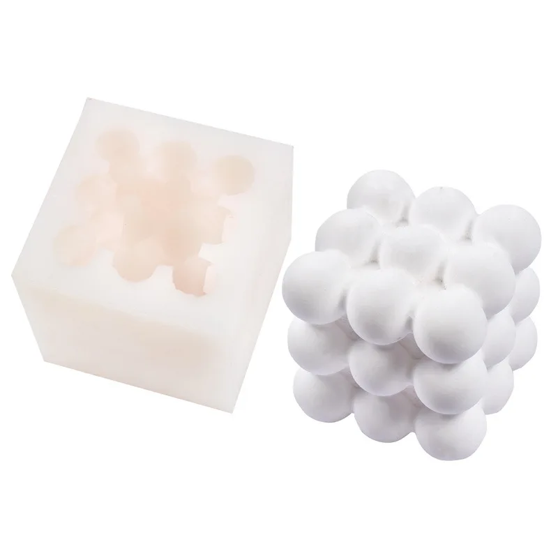 

B-3063 DIY handmade soy wax incense ice cream Candle Mold Magic Ball Multilayer Orb Rubik's Cube Silicone Mold
