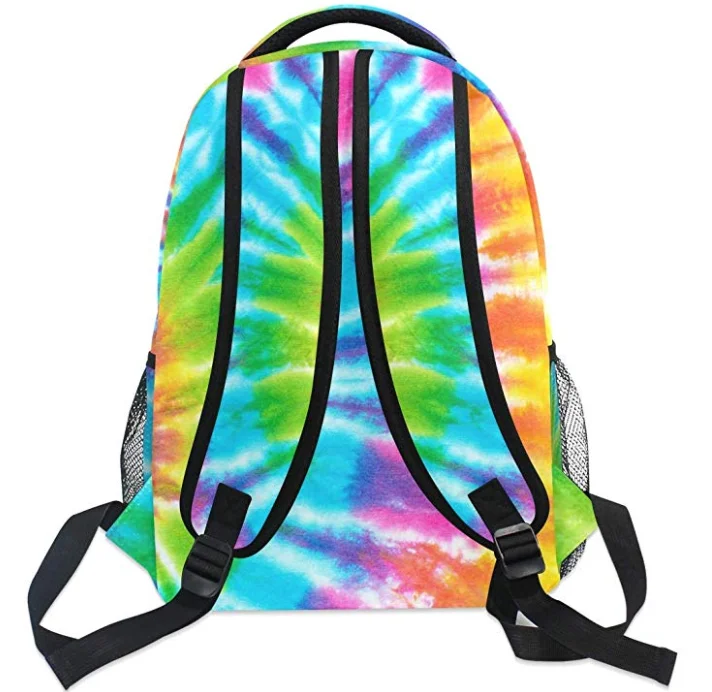 Backpacks Striped Rainbow College School Book Bag Travel Hiking Camping  Daypack