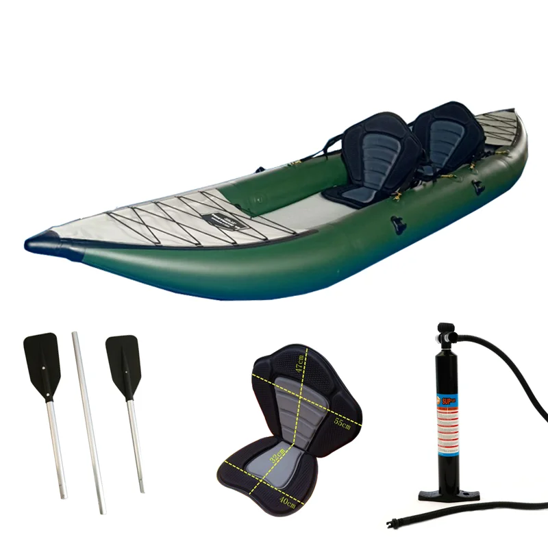 2 Person Inflatable Fishing Kayak Canoe With Removable