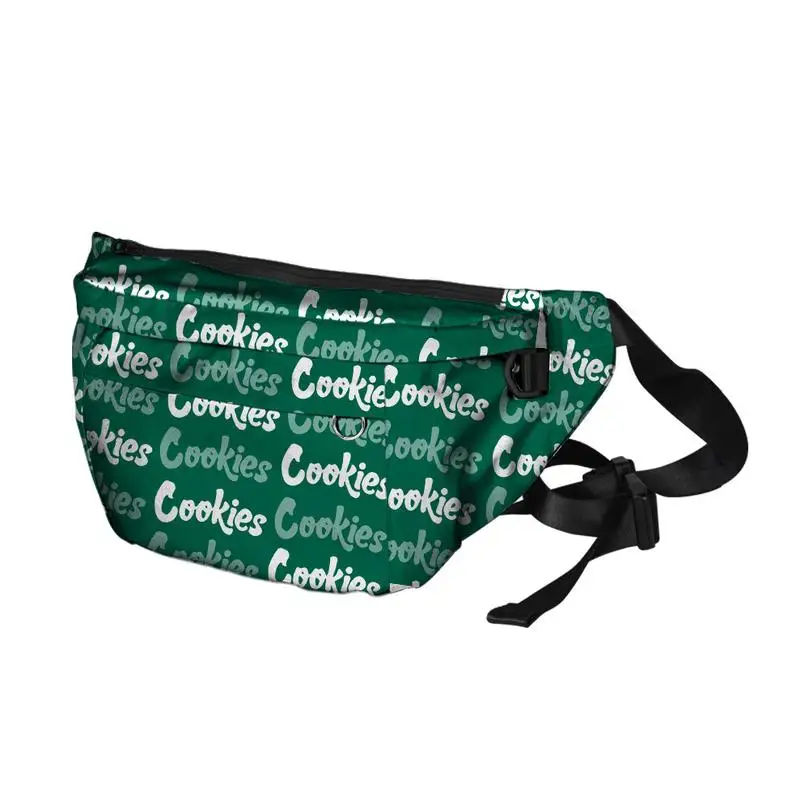

Cookies Unisex Waist Bags Oxford Solid Color Black White Outdoor Sports Bags Men Waist Bag Women Crossbody