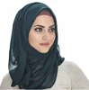 2019 High quality crepe chiffon hijab scarf wraps soft long islam shawls muslim crinkle plain chiffon scarves hijabs