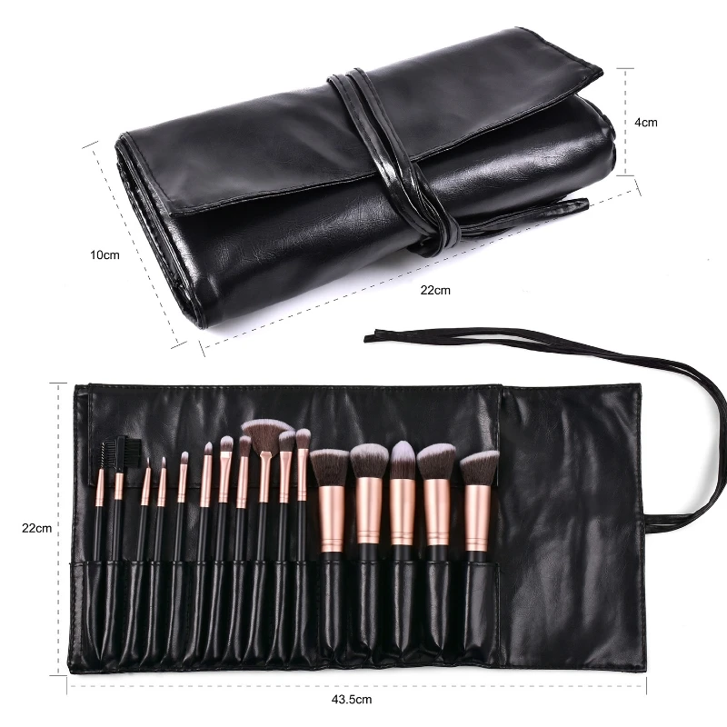 

14 pcs Makeup Brush Sets Professional Cosmetics Brushes Eyebrow Powder Foundation Shadows A Set of Makeup Brushes, Colorful options