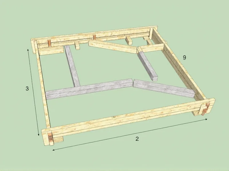 DIY chicken run layout with measurements