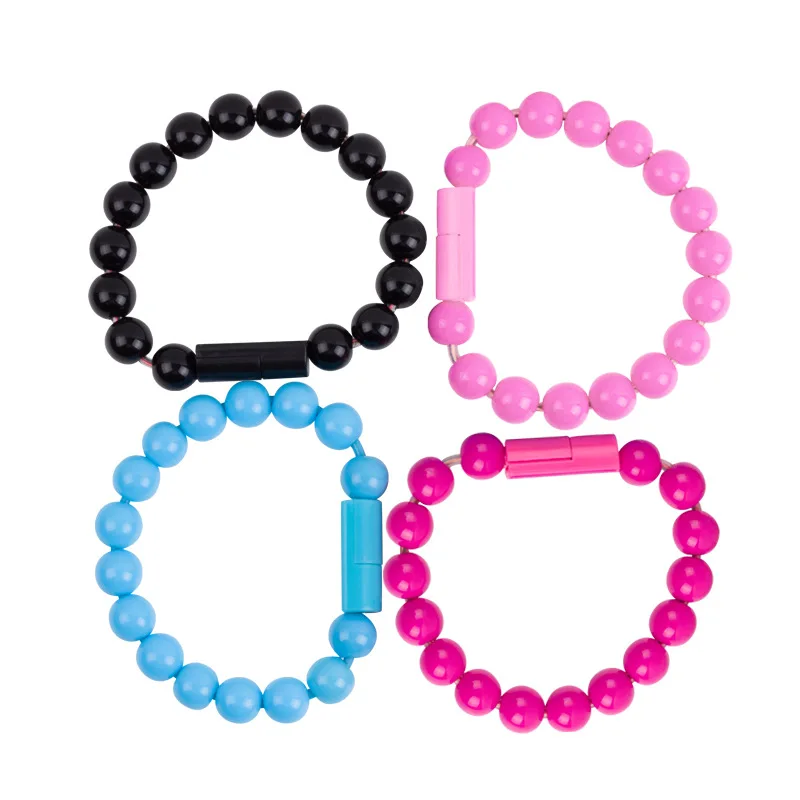 

Amazon hot sale creative beads bracelet usb cable Android type-c cable wire bracelet