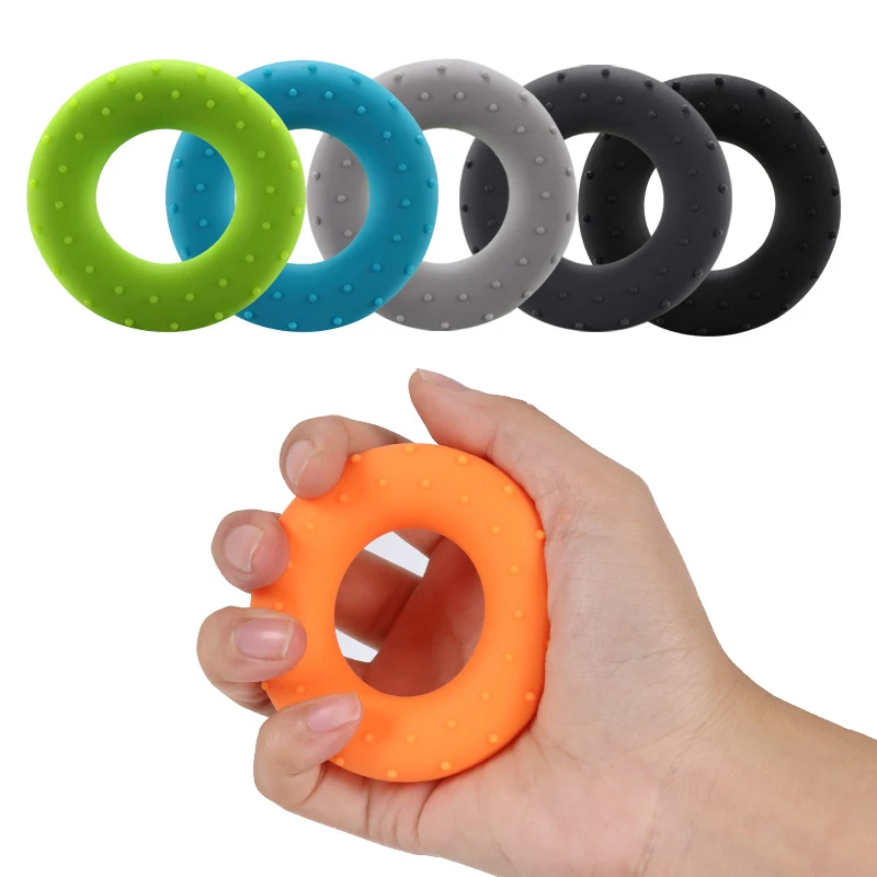 

Coloful Silicone Hand Exercise Rings for Adult Men and Women, Green , pink, purple