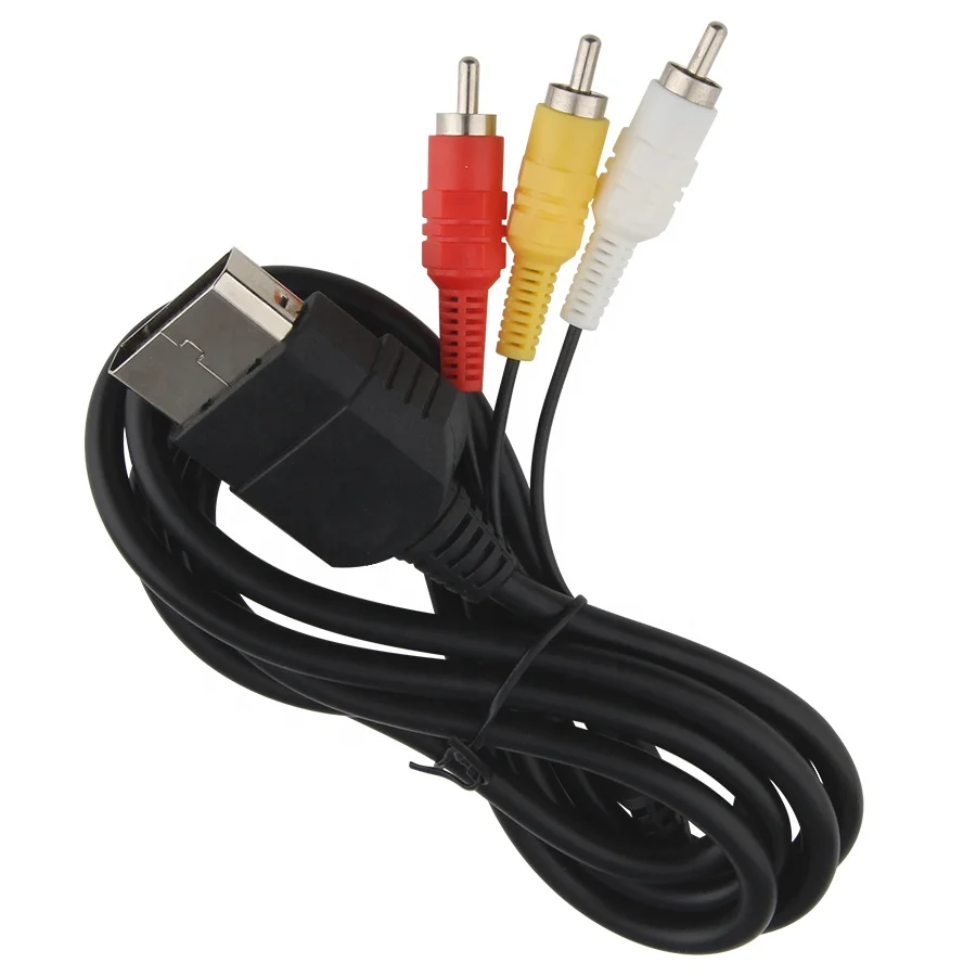 

1.8M Black 6ft AV Audio Video Composite Cable Cord RCA Cables for Xbox First Generation