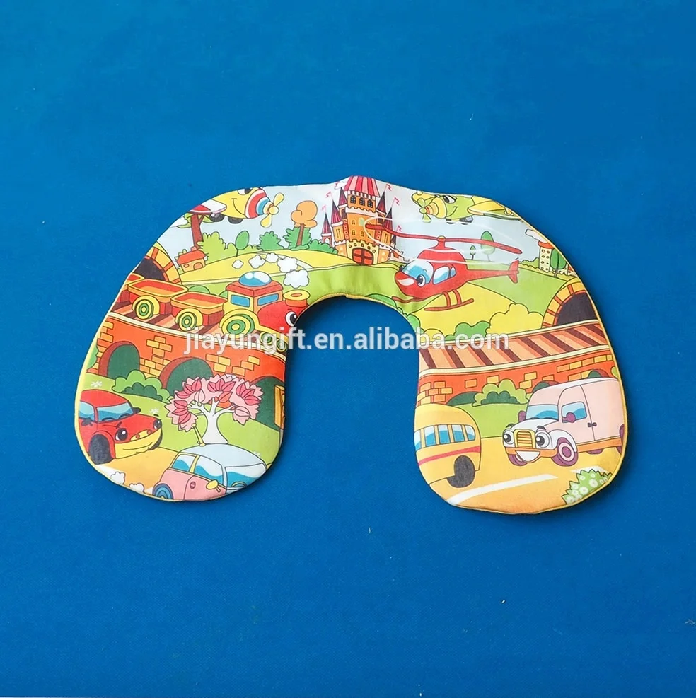 
U shape inflatable neck pillow with printing factory 