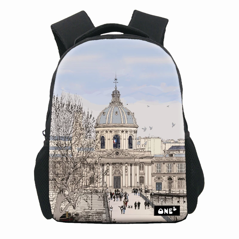 

Beg sekolah school bag city design print shool backpack school bag with soft handle shoulder strap adjustable, Customized