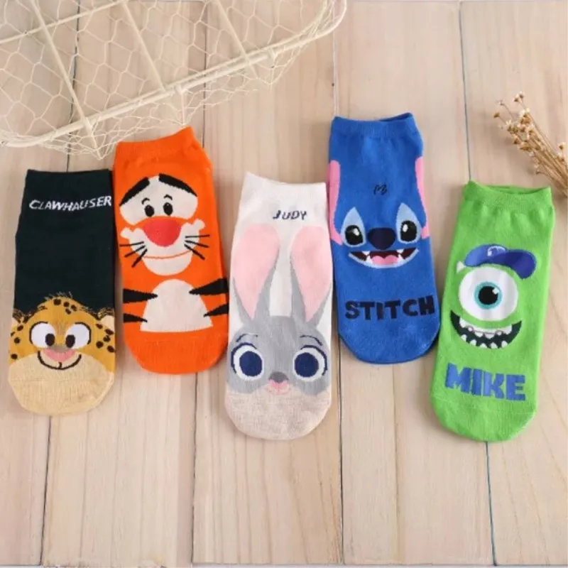 

korean Cartoon cute Character sock Unique Funny women Spring Summer Breathable kawaii short calcetas dibujos animados ankle sock