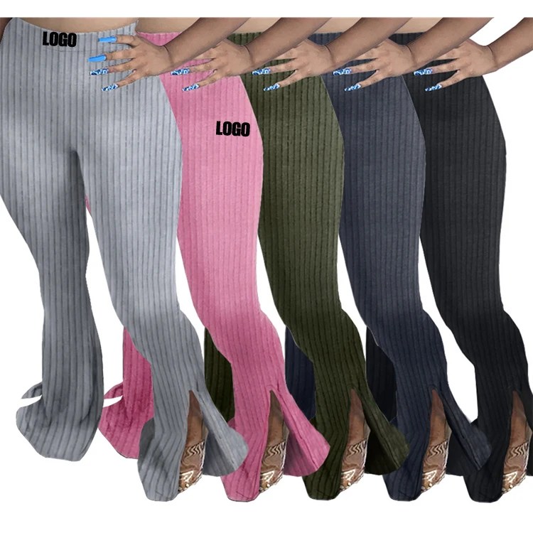

Free Shipping spring summer cool factory made soft and smooth Slacks with split legs pants trousers, Customized color