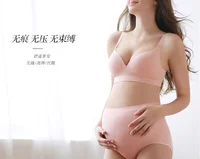 

Hot Sale Popular Women Pregnancy Seamless Maternity Front Buckle Bra Nursing Bra Panties Set