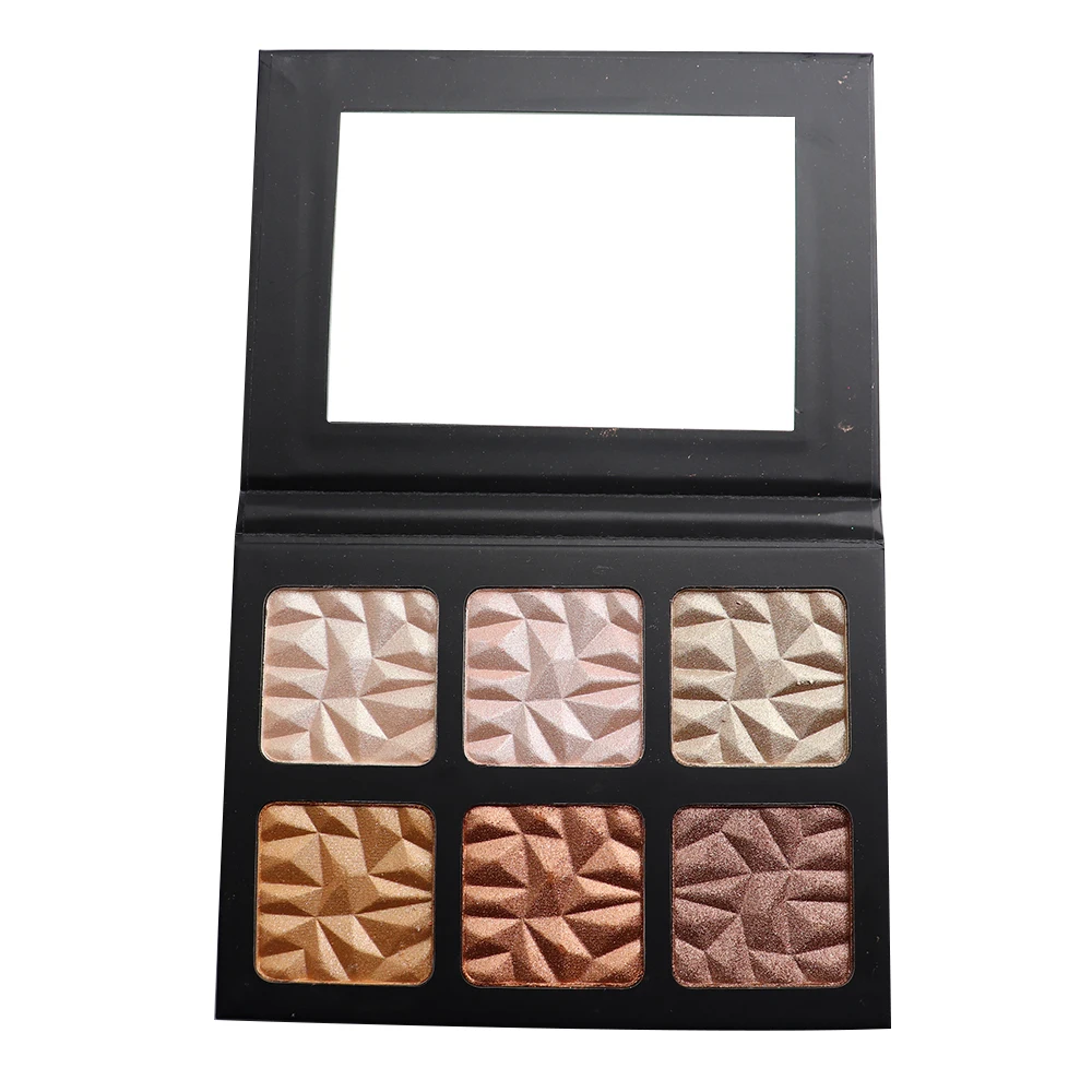 

OEM Face Pressed Powder Highlighters Shimmer 6 Color Highlighter Palette, 6 colors