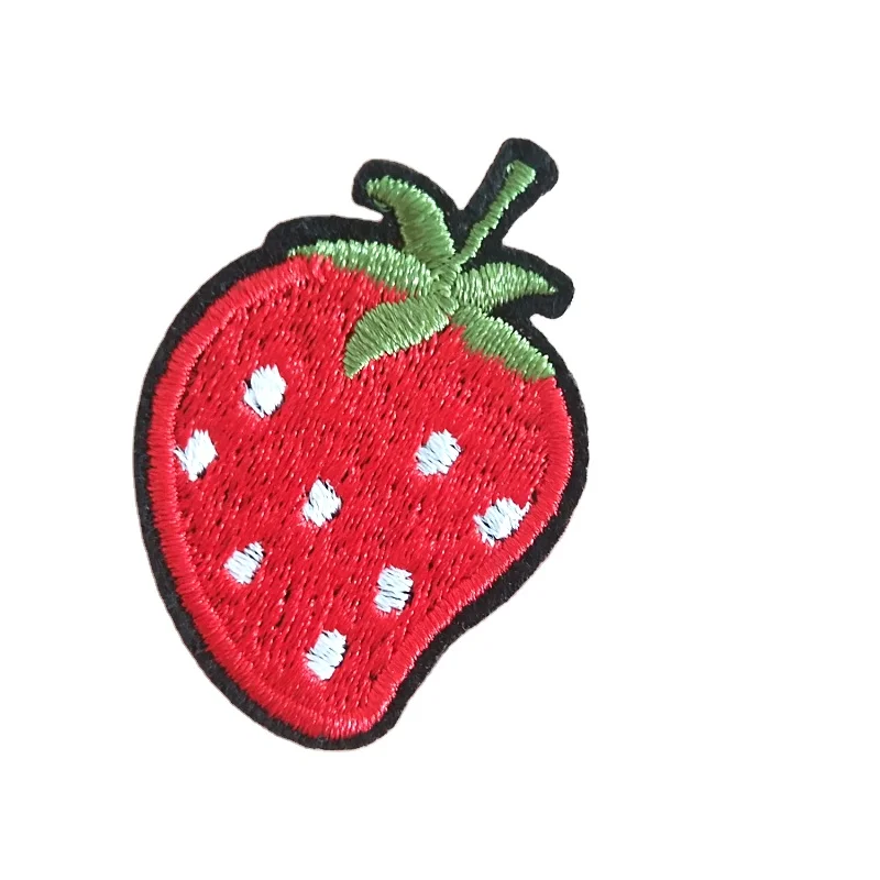 

Cute Cartoon Patch Fruit Embroidered Cloth Stickers Small Patch DIY Clothes Decoration Applique Hole Patching Iron on Patches