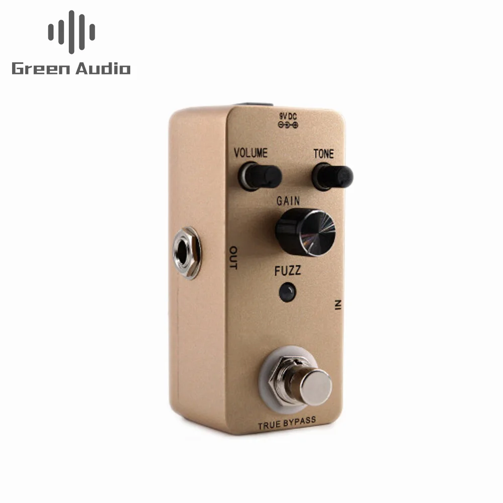 

High Quality True Bypass Fuzz Electric Guitar Effect Pedal, Golden, custom