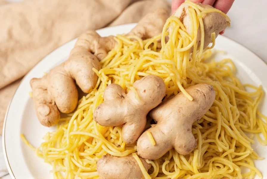 Scientific illustration showing ginger compounds interacting with digestive system receptors