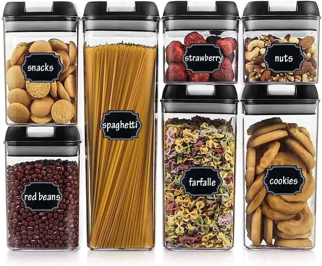

Factory Wholesale Transparent storage container 7 piece set plastic disposable transparent food container