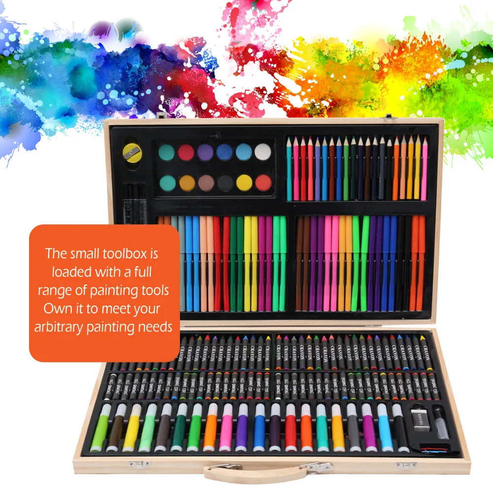 Art Set for Girl Boys as Gift 53PCS Drawing kit for Girls & Boys Colored Pencils Including Water Color Kids Art Set for Age 4-6 Maker and All Tools Crayons 