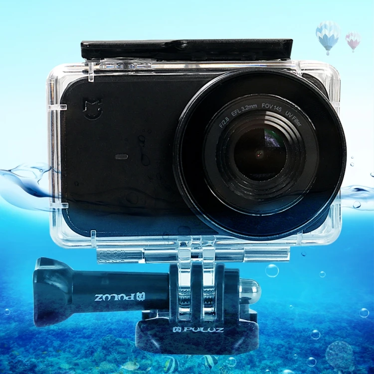 

PULUZ 45m Underwater Acrylic Plexiglass Waterproof Housing Diving Case for Xiaomi Mijia Small Camera, with Buckle Basic Mount &