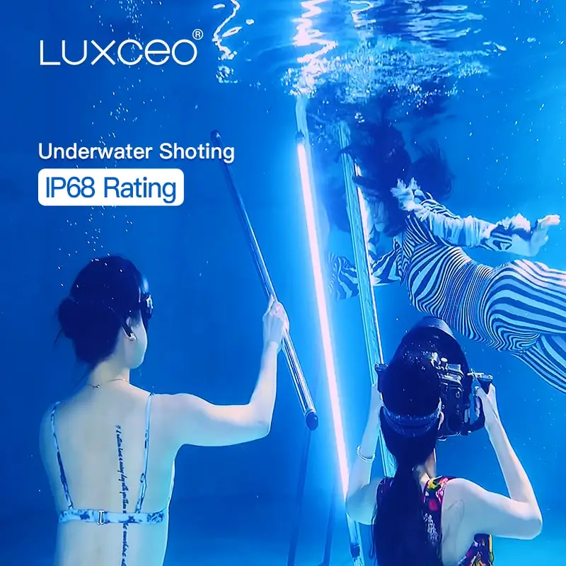 

LUXCEO P120 4ft rgb tube lights stick battery usb rechargeable photography light wand APP control handheld rgb led video light
